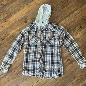 Mens BKE Athletic Fit Button Up Flannel